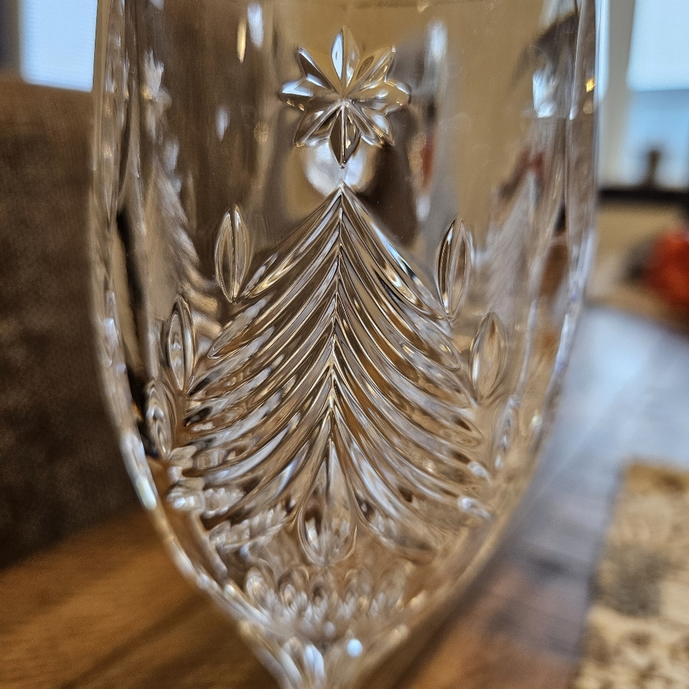 Mikasa Crystal Christmas Tree Footed Irish Coffee Mug Single Replacement 7" - Picture 4 of 8